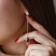 Серьги серебряные с вставкой из керамики